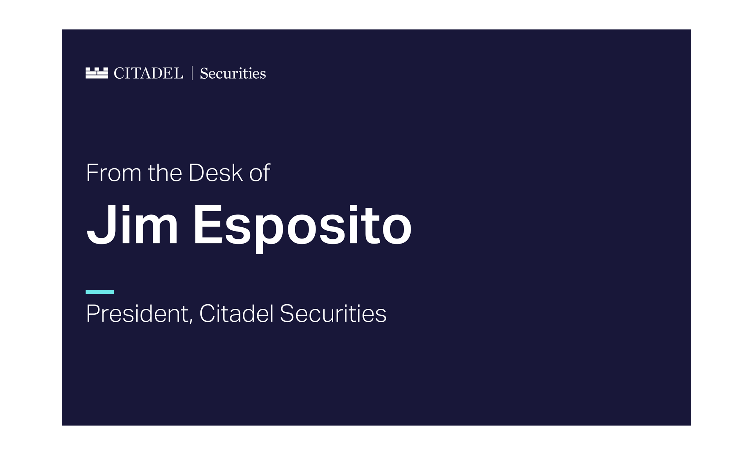 Evolving Our Equities Franchise